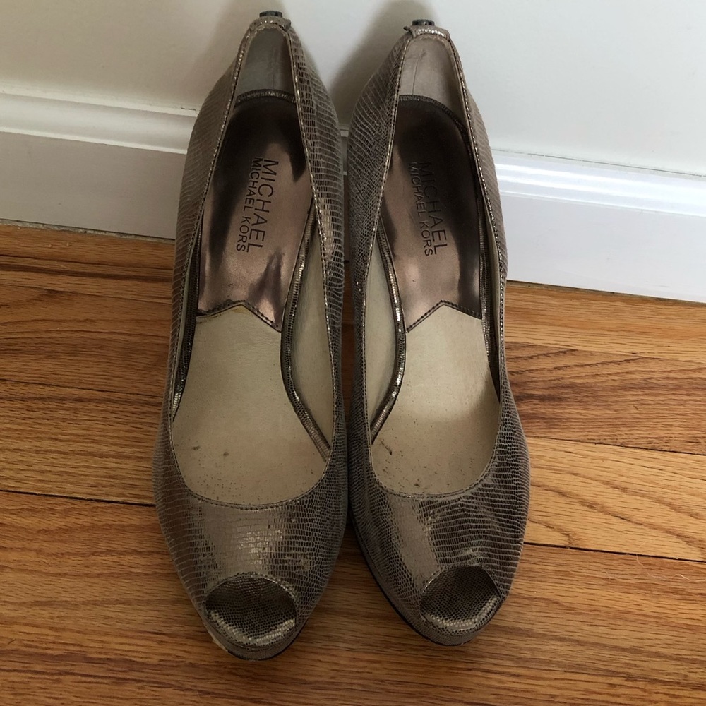 Michael Korea’s peep toe heel, size 8, used